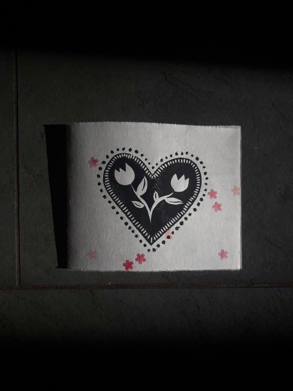 heart shaped locket card