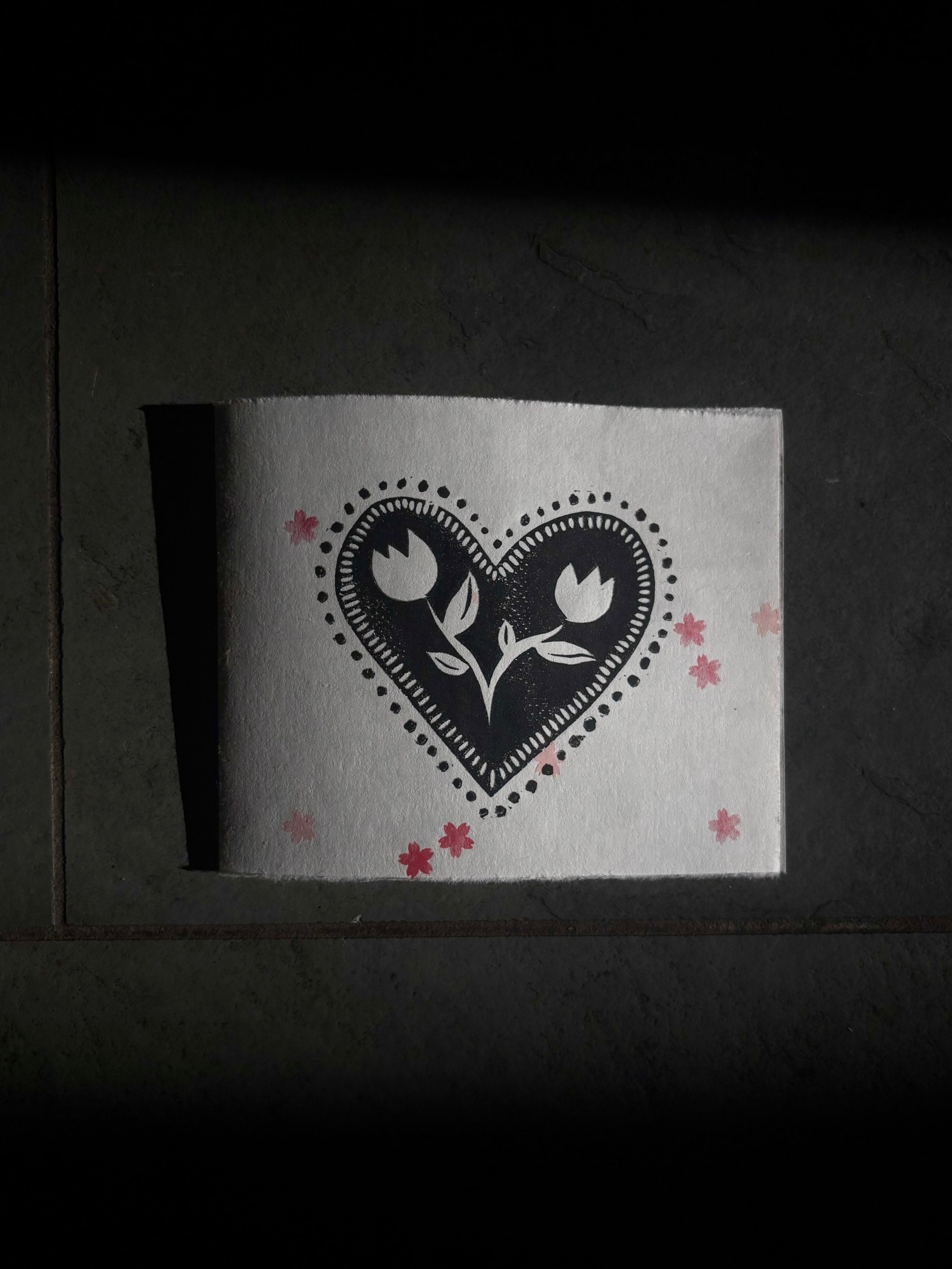 heart shaped locket card