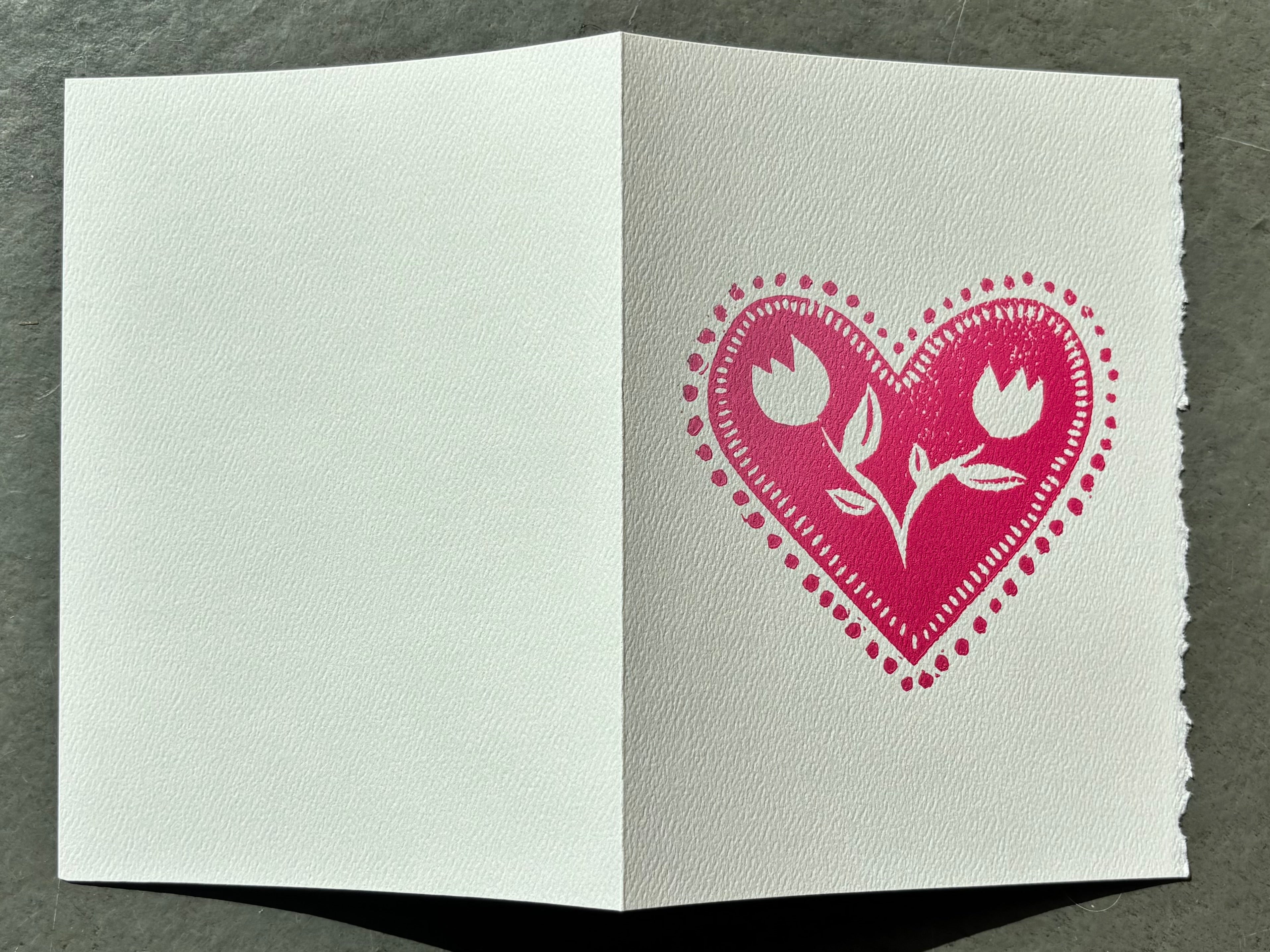 heart shaped locket card